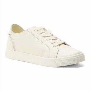Dolce Vita Cream White Leather Sneakers Size 9